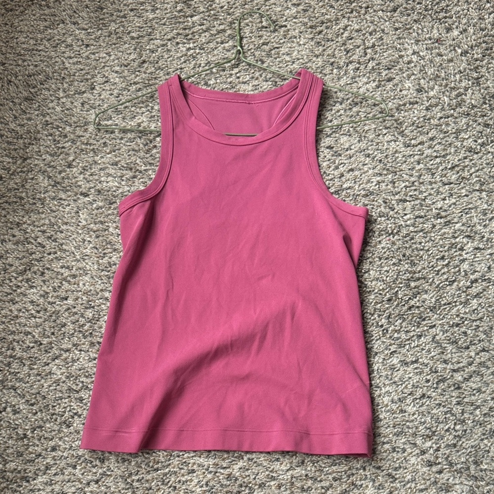 Pink high neck lululemon align tank size 4 in discontinued pink color